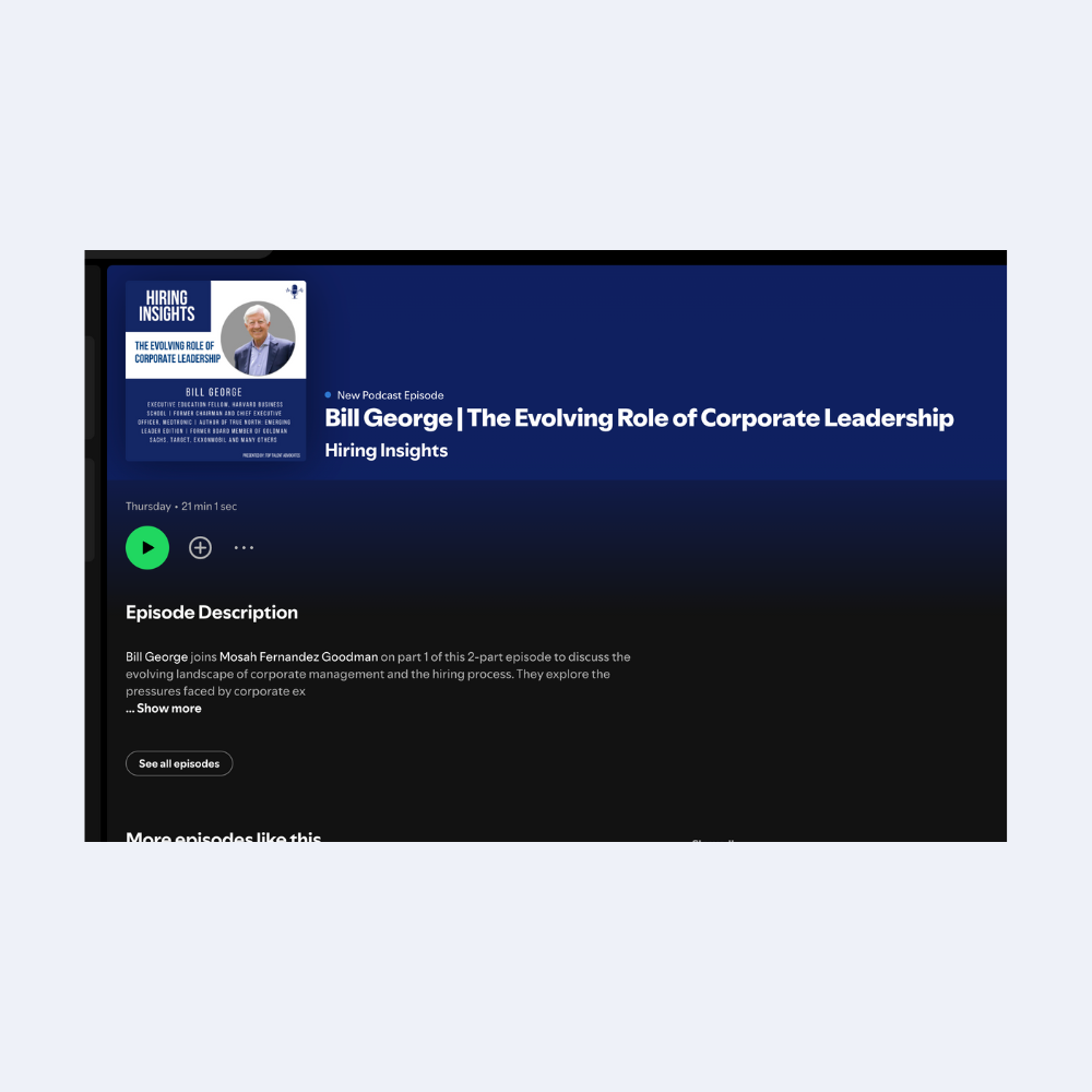 Bill George I The Evolving Role of Corporate Leadership