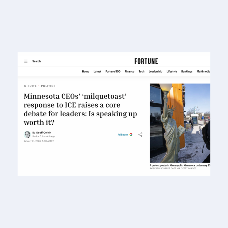 Minnesota CEOs’ ‘milquetoast’ response to ICE raises a core debate for leaders: Is speaking up worth it?