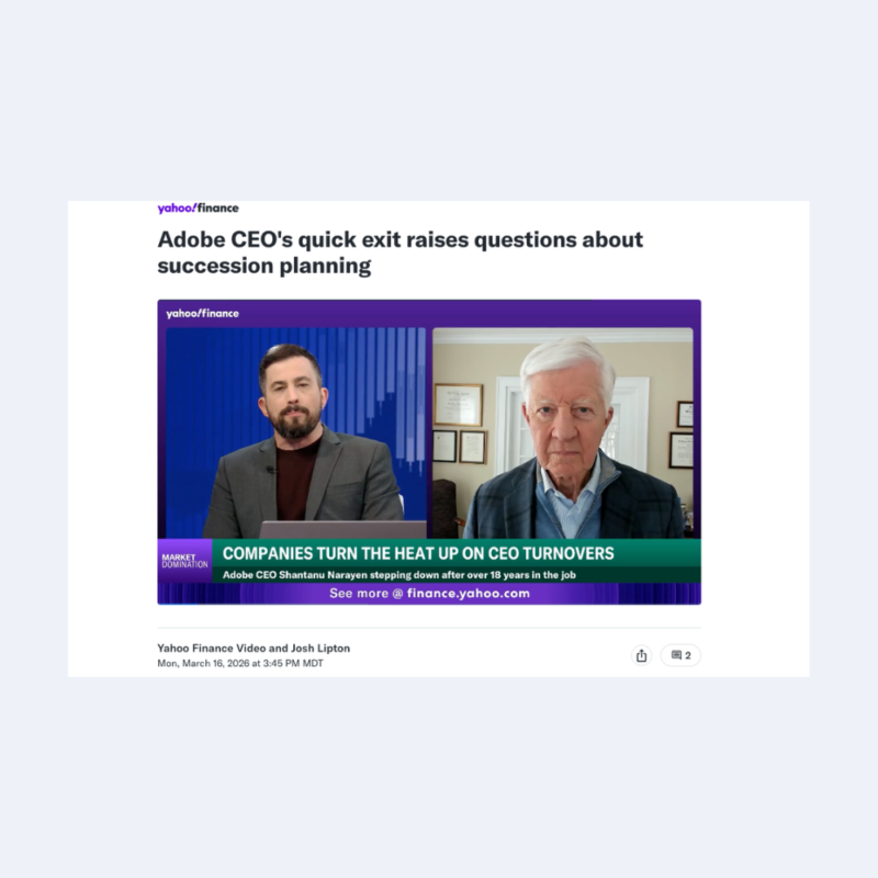 Adobe CEO’s quick exit raises questions about succession planning